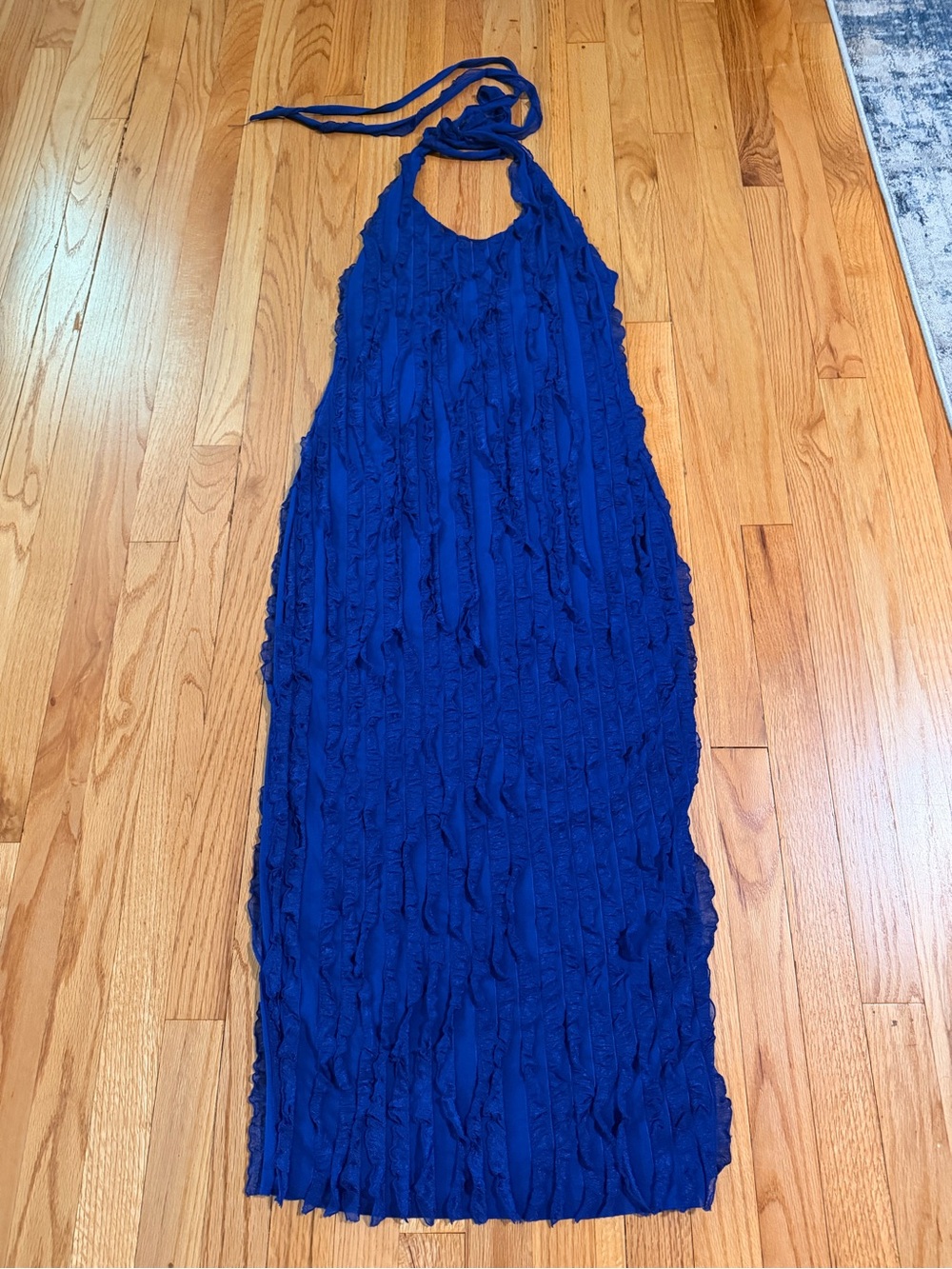 Halter Maxi Dress in Cobalt Blue